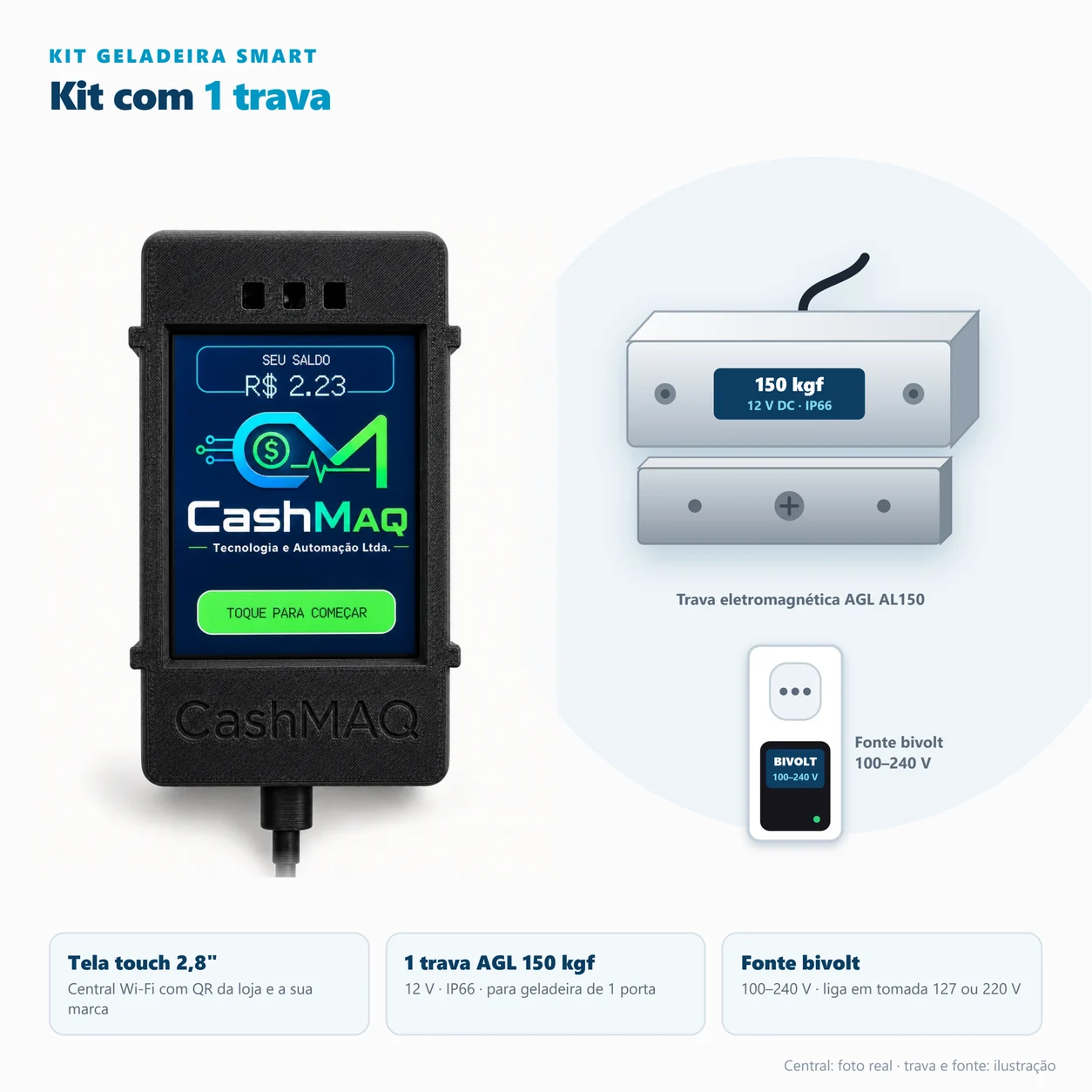 Kit Geladeira Smart — 1 trava