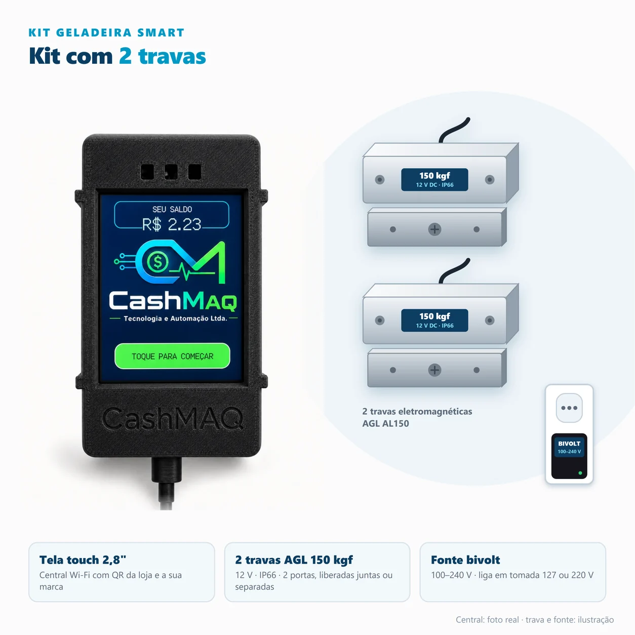 Kit Geladeira Smart — 2 travas